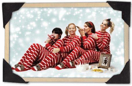 Core Creative's Awkward Family Christmas - The Sock Monkey Sisters - Pictured: Angela Fioretti, Tracey Huebner, Angi Krueger and Kristen Zielinski